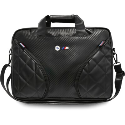 Torba na laptopa BMW Carbon Pockets&Metal 16 cali Czarny