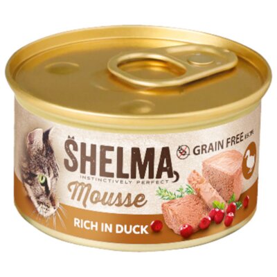 Karma dla kota SHELMA Kaczka z żurawiną i tymiankiem 85 g