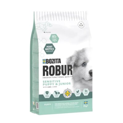 Karma dla psa BOZITA Robur Sensitive & Puppy Jagnięcina 3 kg
