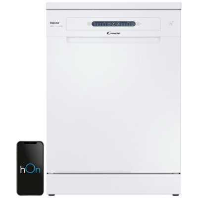 Zmywarka CANDY Rapido CF 3C7L1W Połowa załadunku, Speed Drive Inverter, Maxi Tub, Smart Door - automatycznie otwierane drzwi, hOn