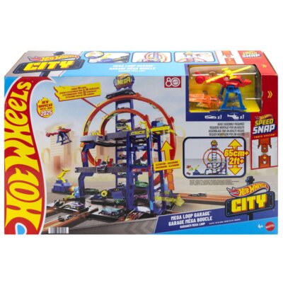 Tor Hot Wheels Mega Garaż Gigapętla + auto JBM74