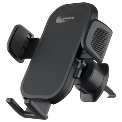 Uchwyt na telefon i smartfon PROOVE Longway Silicone Czarny uchwyt samochodowy na kratkę nawiewu