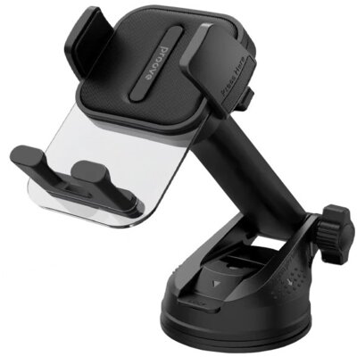 Uchwyt na telefon i smartfon PROOVE Crystal Clamp Suction Type Czarny uchwyt samochodowy na szybę i deskę rozdzielczą