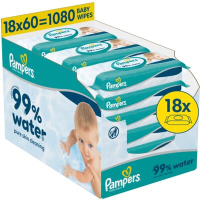 Chusteczki nawilżane PAMPERS Aqua (1080 szt.)