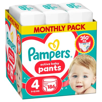 Pieluchomajtki PAMPERS Pants 4 (186 szt.)