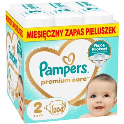 Pieluchy PAMPERS Premium Care 2 (204 sztuk)