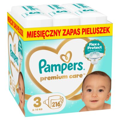 Pieluchy PAMPERS Premium Care 3 (216 sztuk)