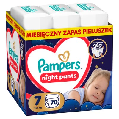 Pieluchomajtki PAMPERS Pants Night 7 (70 szt.)