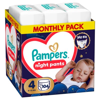 Pieluchomajtki PAMPERS Pants Night 4 (104 szt.)