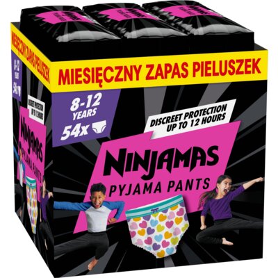 Pieluchomajtki PAMPERS Ninjamas Serduszka 8 (54 szt.)