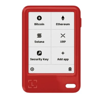 Portfel kryptowalut LEDGER Nano Gen5 Czerwony + Klucz odzyskiwania