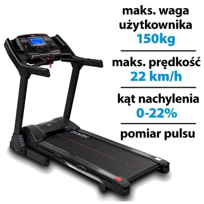 Bieżnia elektryczna HERTZ FITNESS Speed Pro 2200W 22km/h