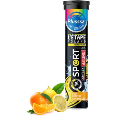 Kompleks witamin PLUSSSZ Sport L Etape Poland Cytryna-pomarańcza (20 tabletek)