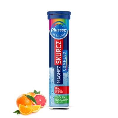 Magnez PLUSSSZ Skurcz Complex Pomarańcza-grejpfrut (20 tabletek)