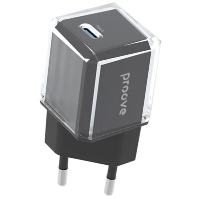 Ładowarka sieciowa PROOVE Pure GaN 30W Czarny ładowarka do telefonu USB-C
