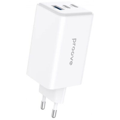 Ładowarka sieciowa PROOVE Pocket GaN Max 100W Biały ładowarka do telefonu USB, USB-C