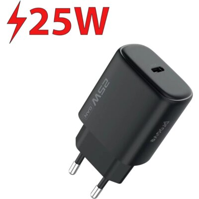Ładowarka sieciowa PROOVE Silicone Power 2 25W GaN Czarny