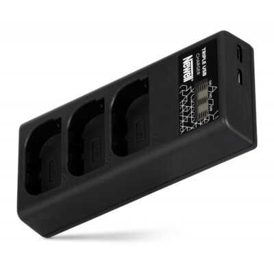 Ładowarka trójkanałowa NEWELL CD-USB-C do akumulatorów Canon LP-E6