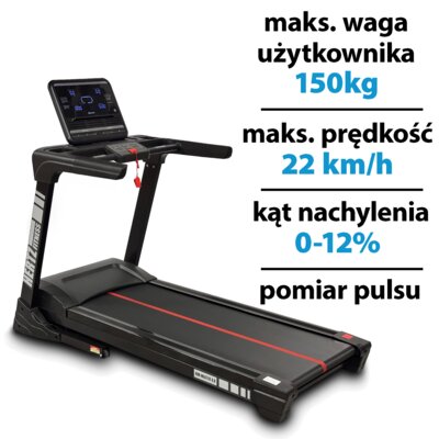 Bieżnia elektryczna HERTZ FITNESS Run Master 8.0 2610W 22km/h