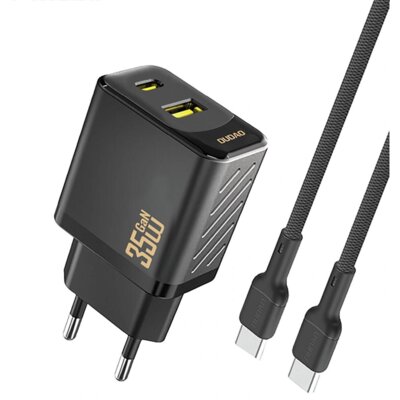 Ładowarka sieciowa DUDAO A27MaxCEU 35W Czarny ładowarka do telefonu USB-A, USB-C z kablem USB-C