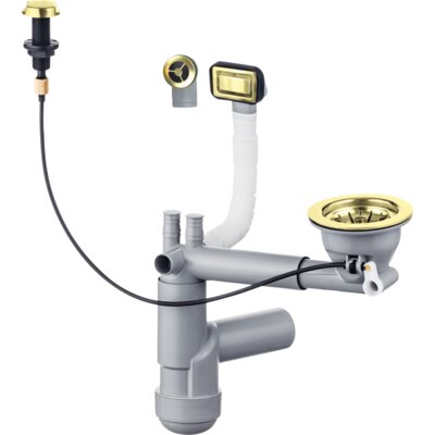 Syfon do zlewozmywaków DEANTE Space-Saver Lux ZXY Z911 Złoty