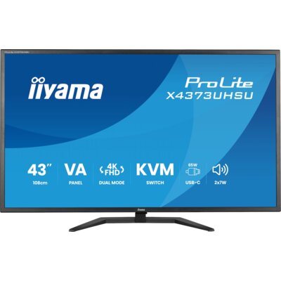 Monitor IIYAMA ProLite X4373UHSU-B2 43" 3840x2160 3 ms [GTG]