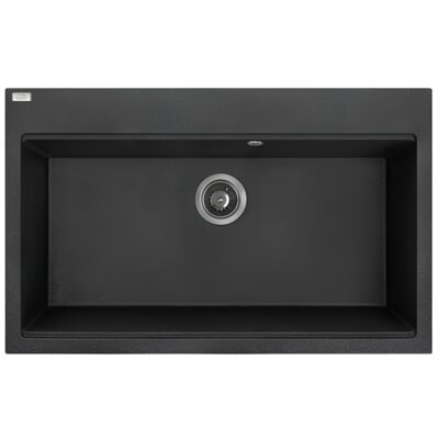 Zlewozmywak jednokomorowy LAVEO Tau SBT7108 Czarny 50x80