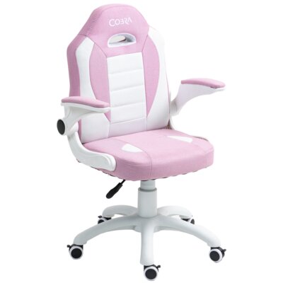 Fotel gamingowy COBRA Junior Pro CRF2304 7.1T Różowo-biały