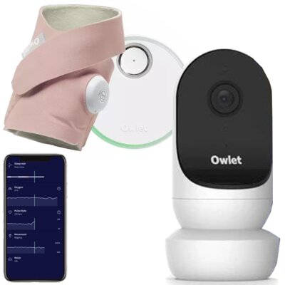 Niania elektroniczna OWLET Cam 2 + monitor oddechu Różowy