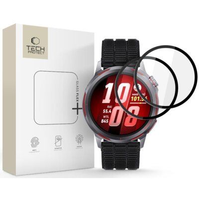 Szkło hybrydowe TECH-PROTECT Glass Flex+ do Huawei Watch GT Runner 2 Czarny (2 szt.)
