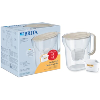 Dzbanek filtrujący BRITA Style Essential XL Piaskowy + 2 wkłady