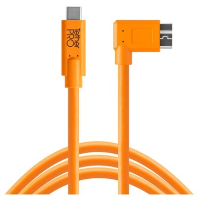 Kabel do tetheringu USB-C - USB 3.0 Micro-B TETHER TOOLS Pro Right Angle 4.6m, 5 Gb/s