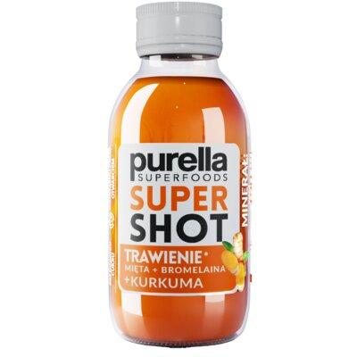 Shot PURELLA SuperShot Trawienie Mięta + bromelaina + kurkuma (100 ml)