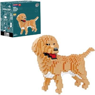 Klocki plastikowe QBI Golden Retriever SA241039