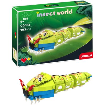 Klocki plastikowe QBI Insect World Gąsienica C0634-4