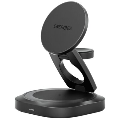 Ładowarka indukcyjna ENERGEA AluMag Gyro 360 25W Gunmetal Qi2