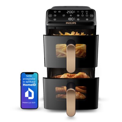 Air Fryer Frytkownica beztłuszczowa PHILIPS Ovi Dual Basket NA462/70 10l 6 automatycznych programów