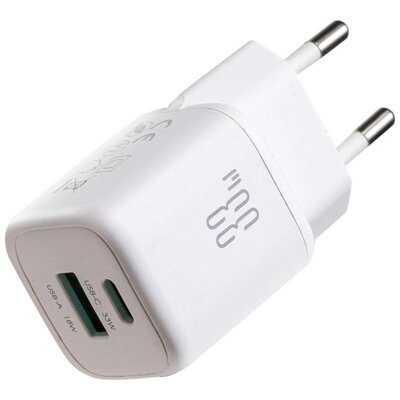 Ładowarka sieciowa JOYROOM JR-TG7 33W Biały ładowarka do telefonu USB-C, USB-A