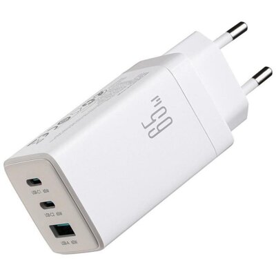 Ładowarka sieciowa JOYROOM JR-TG10 65W GaN Biały ładowarka do telefonu 2xUSB-C, USB-A + kabel