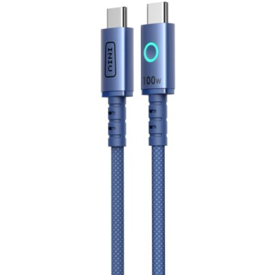 Kabel USB-C - USB-C INIU Leopard 100W 2 m Niebieski