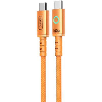 Kabel USB-C - USB-C INIU Leopard 100W 2 m Pomarańczowy