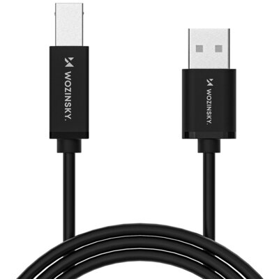 Kabel USB-B - USB-A WOZINSKY WKDDY4S 1m Czarny
