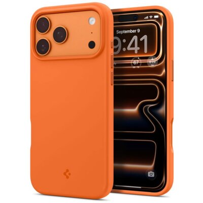 Etui SPIGEN Silicone Fit MagSafe do Apple iPhone 17 Pro Pomarańczowy