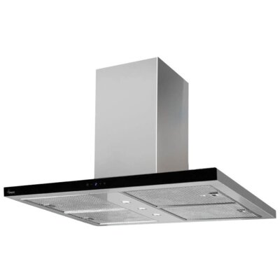 Okap AKPO WK-9 Isla Feniks Glass Slim 90 Inox-czarny