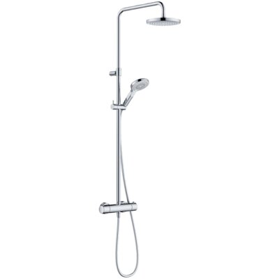 Zestaw prysznicowy natynkowy KLUDI Dive X Dual Shower System 6907905-00 z deszczownicą Chrom