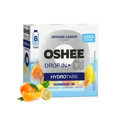 Kompleks witamin i minerałów OSHEE DROP IN Hydrotabs Cytryna i pomarańcza (8 tabletek)