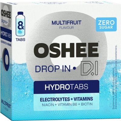 Elektrolity i witaminy OSHEE DROP IN Hydrotabs Wieloowocowy (8 tabletek)