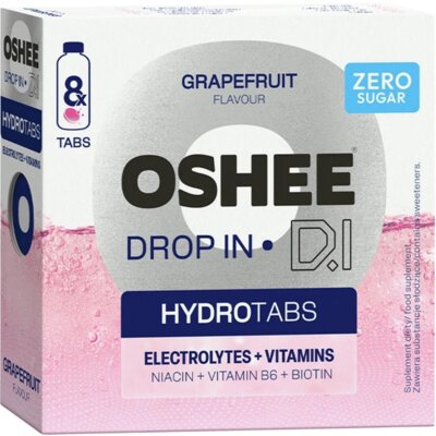 Elektrolity i witaminy OSHEE DROP IN Hydrotabs Grejpfrut (8 tabletek)