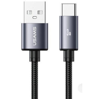Kabel USB-C - USB-A USAMS U91 18W 1 m Metaliczny