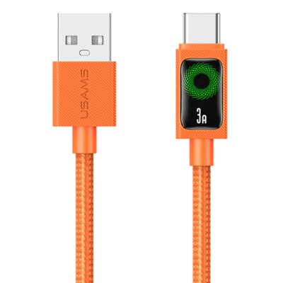 Kabel USB-C - USB-A USAMS U92 18W 1.2 m Pomarańczowy